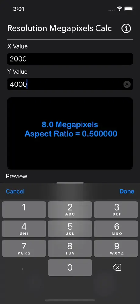 Megapixels_Resolution_Calc iOS App Screenshot 5