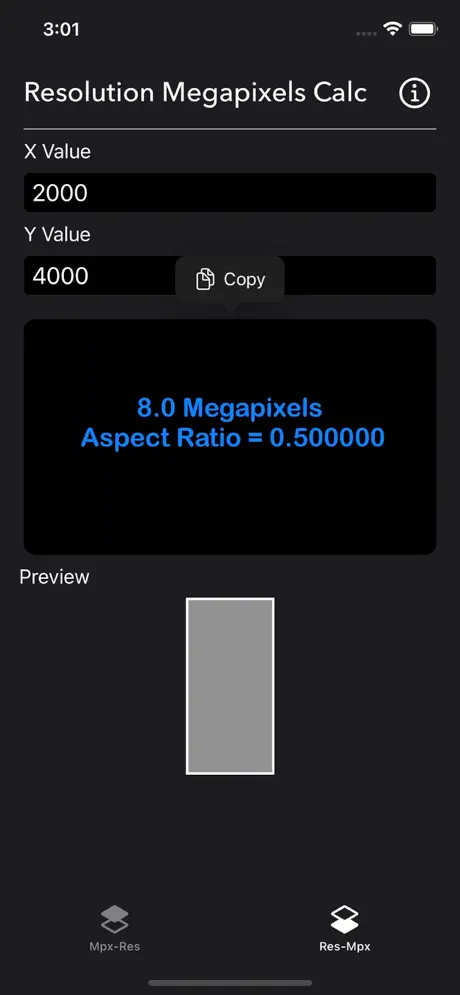 Megapixels_Resolution_Calc iOS App Screenshot 6