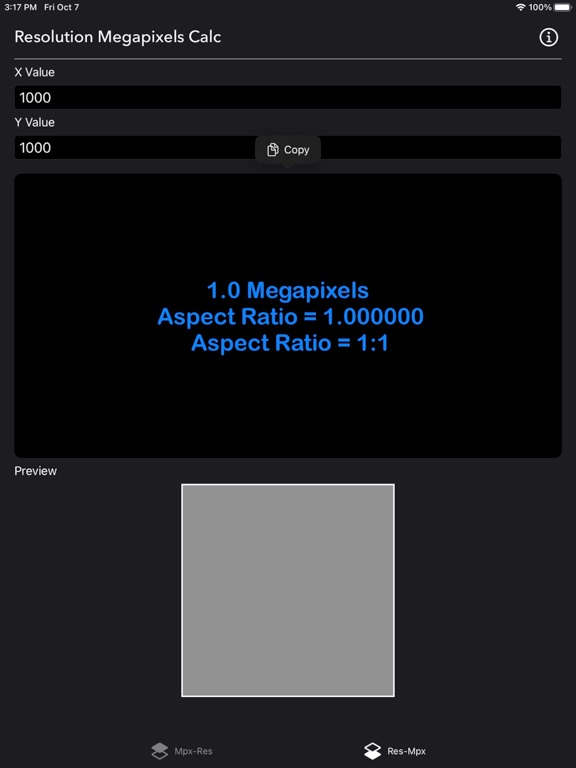 Megapixels_Resolution_Calc iPadOS App Screenshot 5