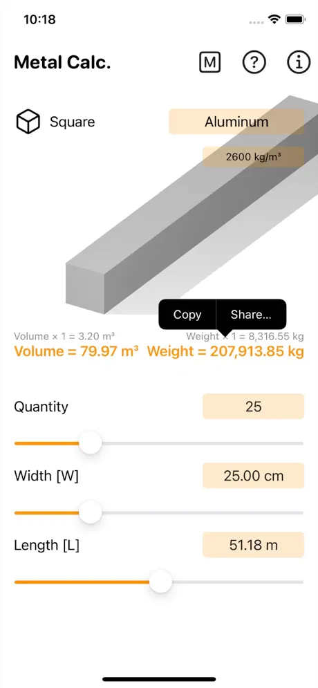 Metal_Calculator_Plus iOS App Screenshot 1