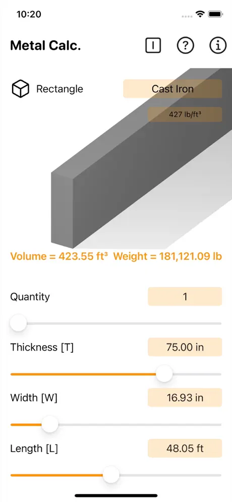 Metal_Calculator_Plus iOS App Screenshot 5
