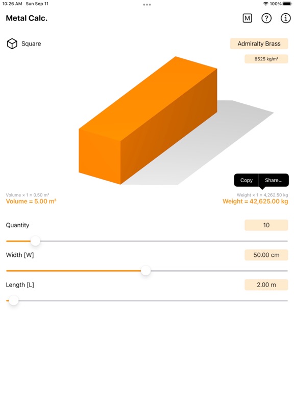 Metal_Calculator_Plus iPadOS App Screenshot 1