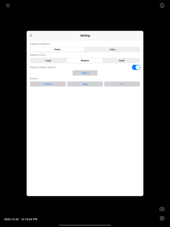 Motion_Detector_Camera iPadOS App Screenshot 5