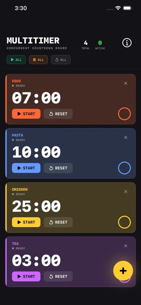 MultiTimer_Countdown_Board iOS App Screenshot 4