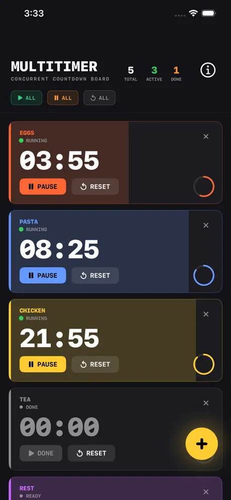 MultiTimer_Countdown_Board iOS App Screenshot 6