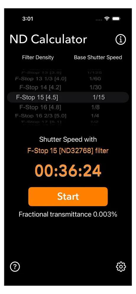 Neutral_Density_Calculator iOS App Screenshot 4