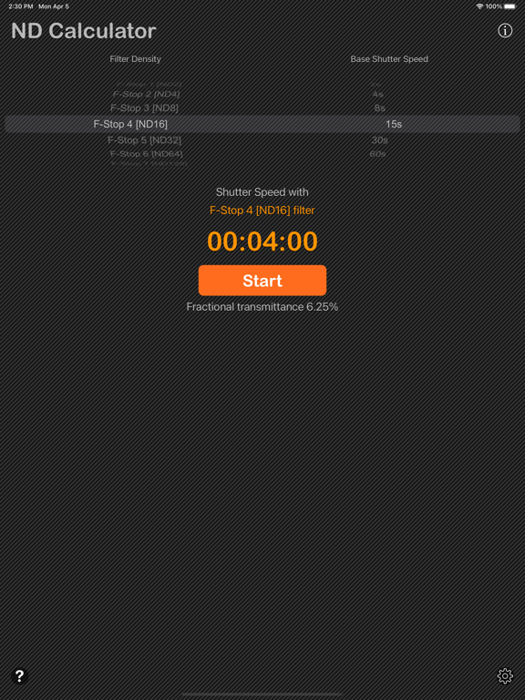 Neutral_Density_Calculator iPadOS App Screenshot 4