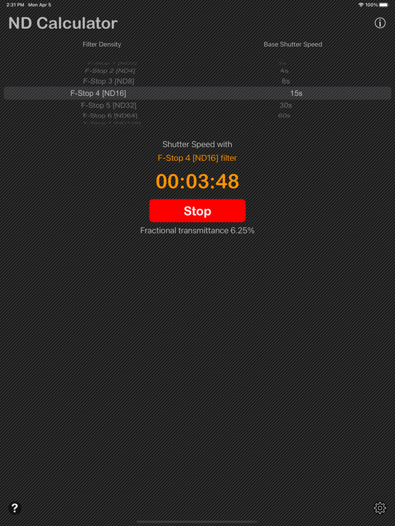 Neutral_Density_Calculator iPadOS App Screenshot 5