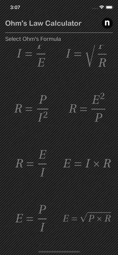 Ohm_Law_Calculator iOS App Screenshot 2