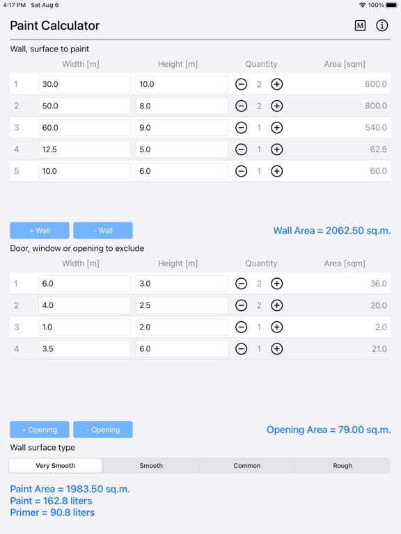 Paint_Calculator_Plus iPadOS App Screenshot 6