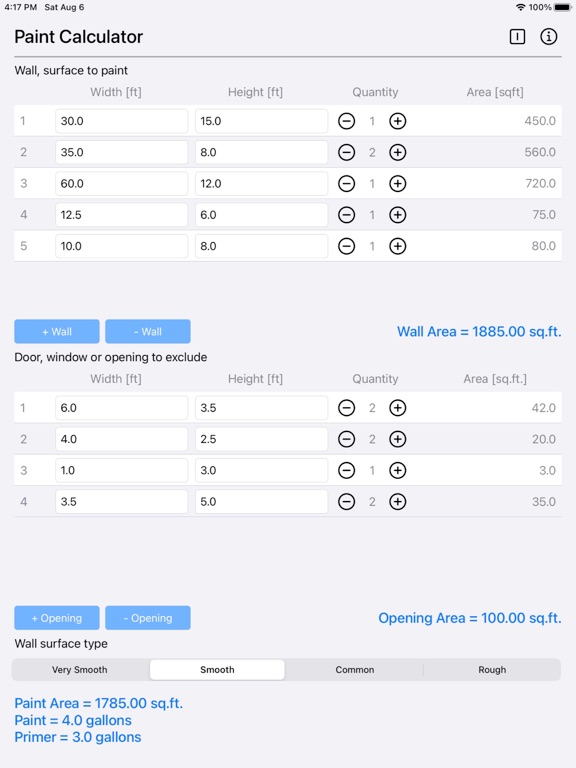 Paint_Calculator_Plus iPadOS App Screenshot 7
