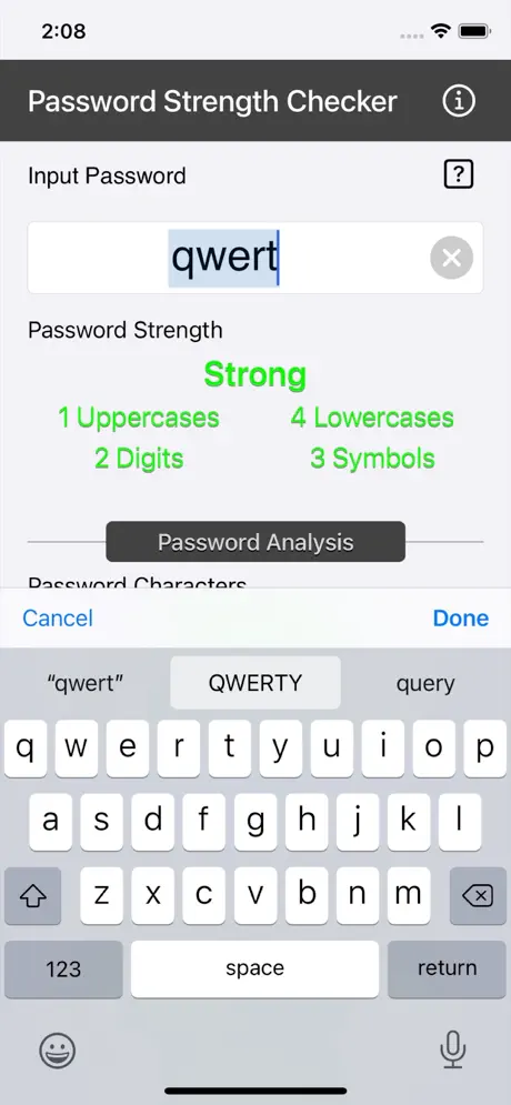 Password_Strength_Checker iOS App Screenshot 2