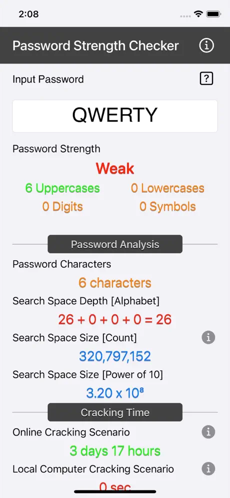 Password_Strength_Checker iOS App Screenshot 3
