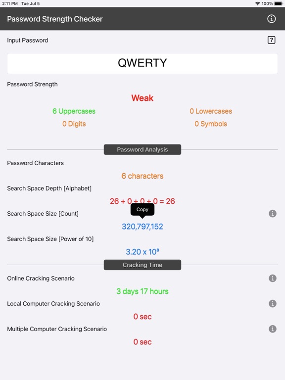Password_Strength_Checker iPadOS App Screenshot 3