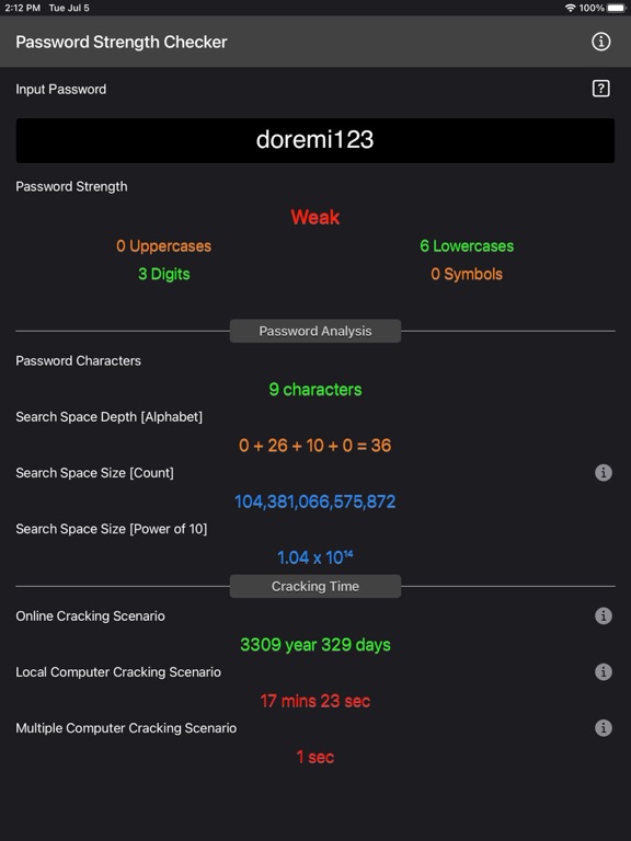 Password_Strength_Checker iPadOS App Screenshot 6