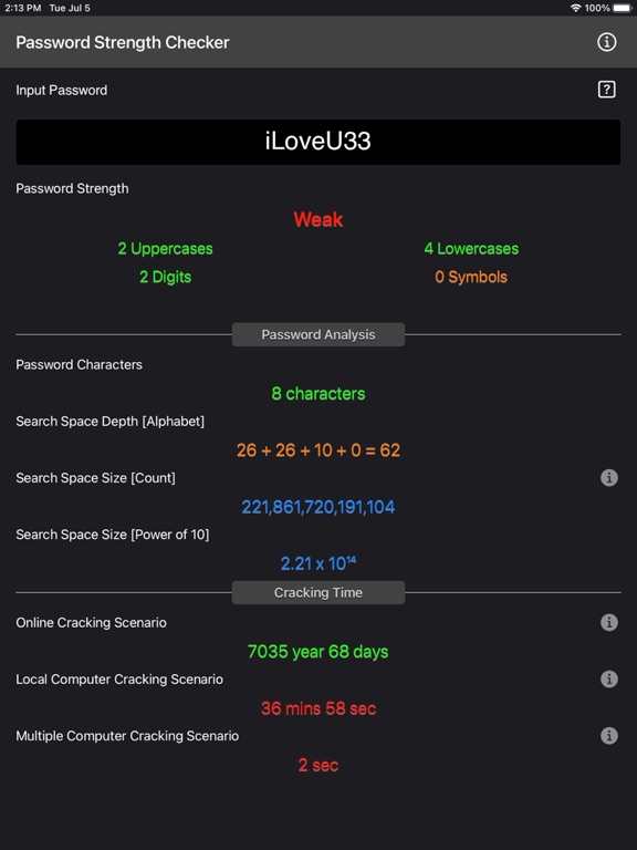 Password_Strength_Checker iPadOS App Screenshot 9
