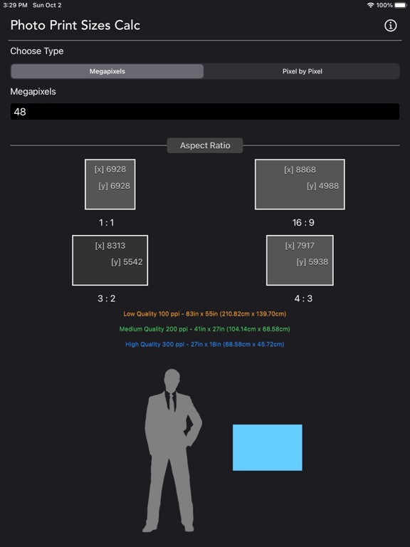 Photo_Print_Sizes_Calculator iPadOS App Screenshot 10