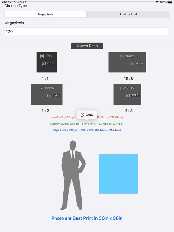 Photo_Print_Sizes_Calculator iPadOS App Screenshot 5
