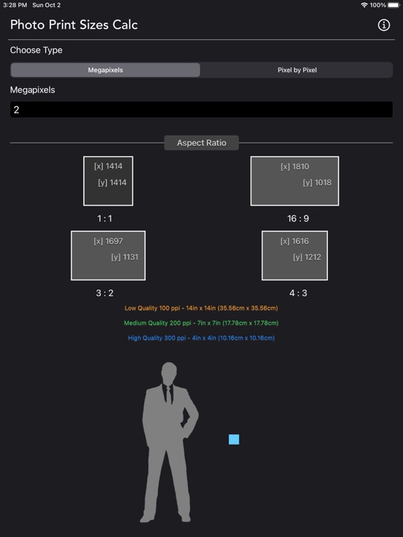 Photo_Print_Sizes_Calculator iPadOS App Screenshot 6