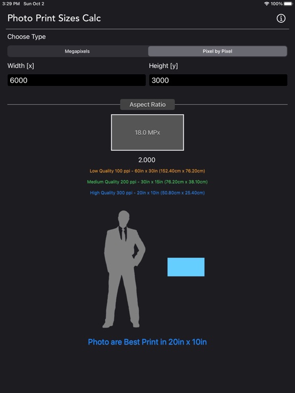 Photo_Print_Sizes_Calculator iPadOS App Screenshot 7