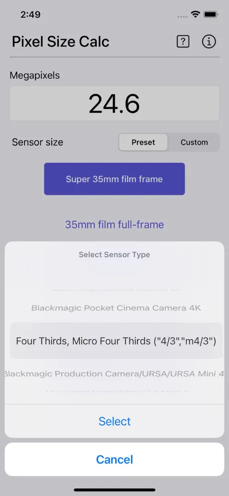 Pixel_Size_Calculator iOS App Screenshot 5