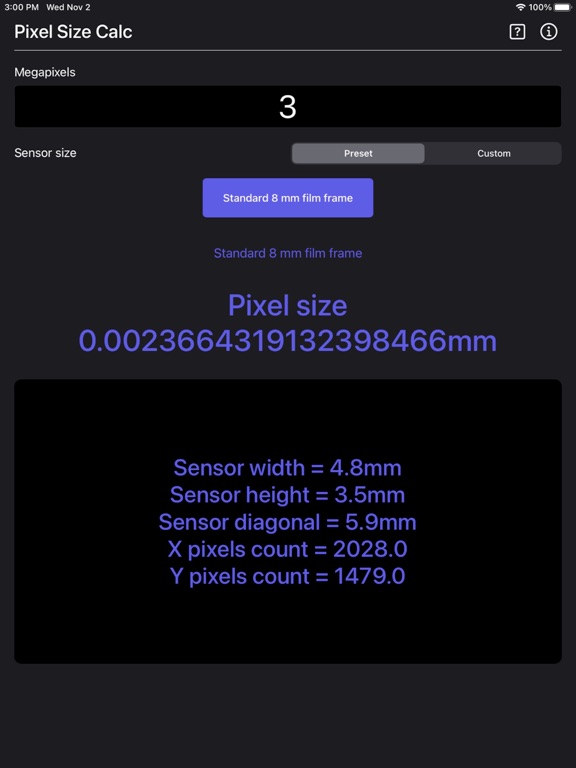 Pixel_Size_Calculator iPadOS App Screenshot 10