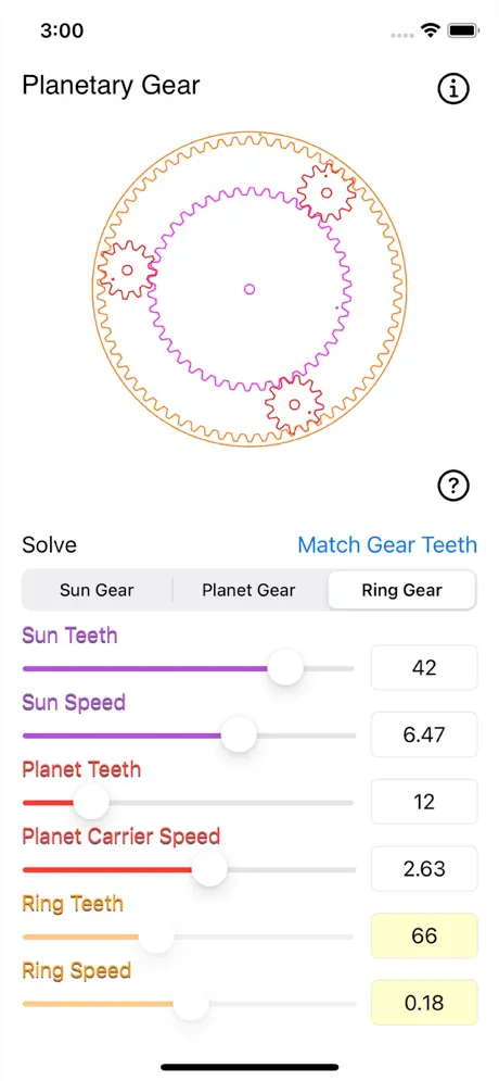 Planetary_Gear_Calculator iOS App Screenshot 3