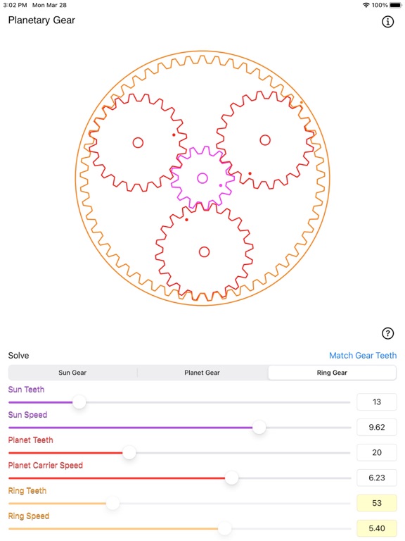 Planetary_Gear_Calculator iPadOS App Screenshot 2