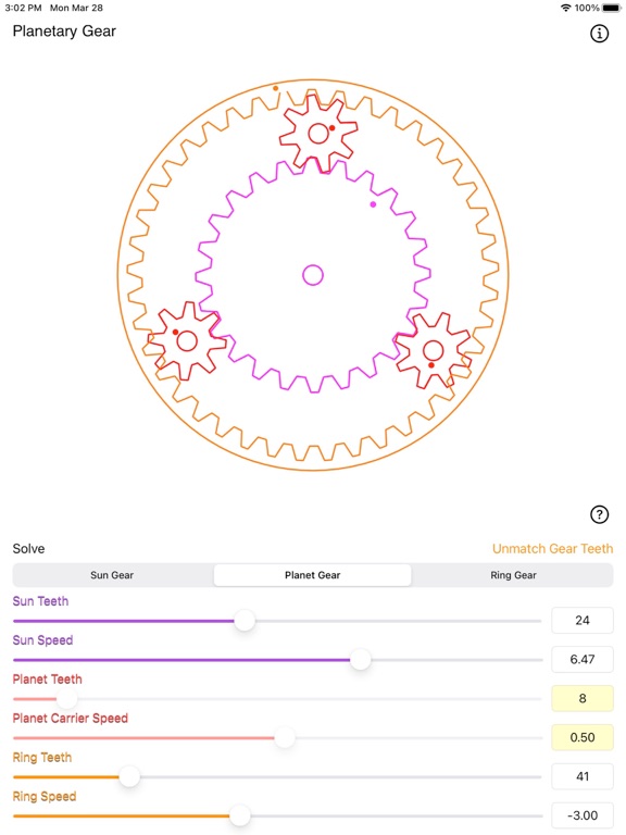 Planetary_Gear_Calculator iPadOS App Screenshot 3