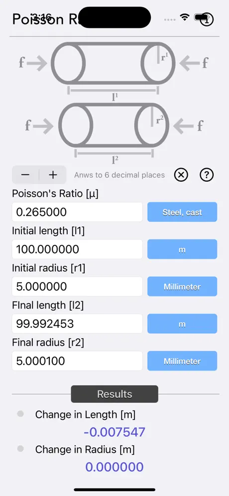 Poisson_Ratio_Calculator iOS App Screenshot 4
