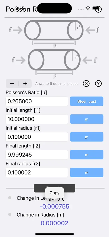 Poisson_Ratio_Calculator iOS App Screenshot 5