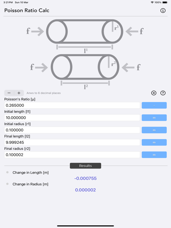 Poisson_Ratio_Calculator iPadOS App Screenshot 1