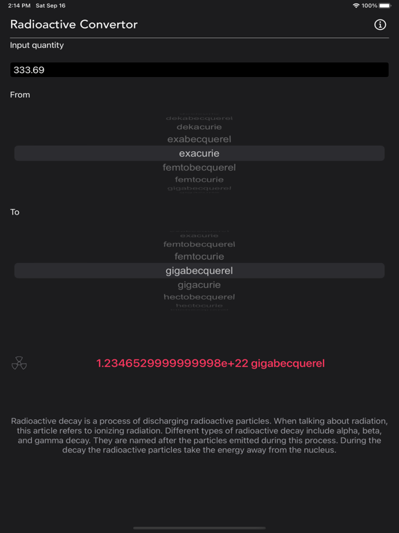 Radioactivity_Conversion iPadOS App Screenshot 3