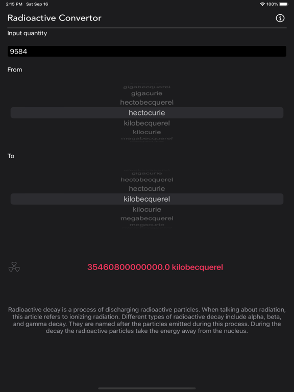 Radioactivity_Conversion iPadOS App Screenshot 5