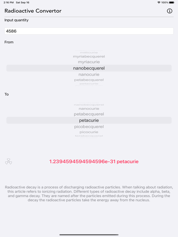 Radioactivity_Conversion iPadOS App Screenshot 9