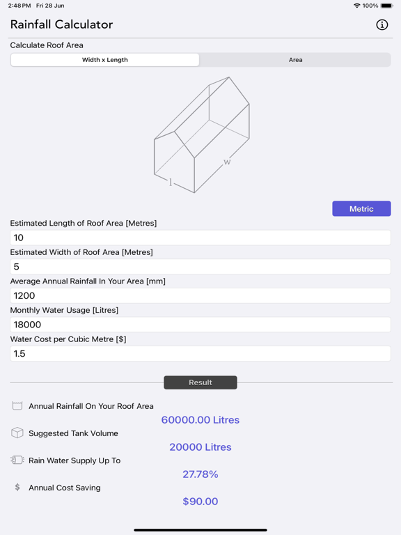 Rainfall_Calculator iPadOS App Screenshot 7