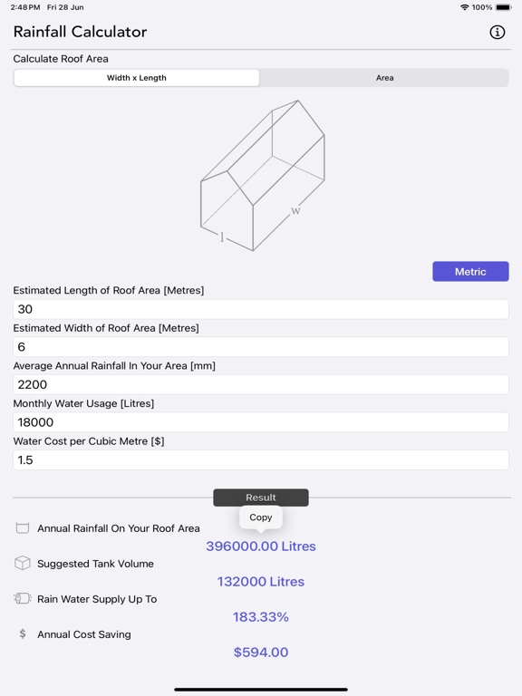 Rainfall_Calculator iPadOS App Screenshot 9