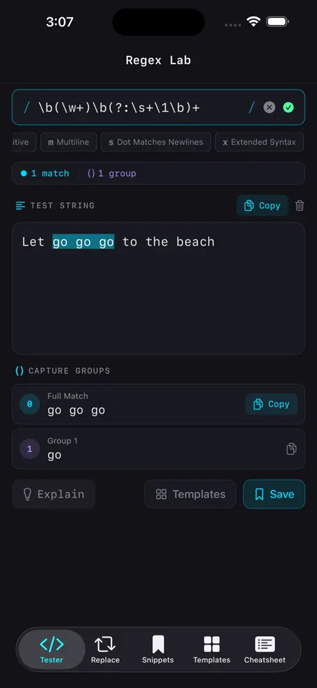 Regex_Lab iOS App Screenshot 6