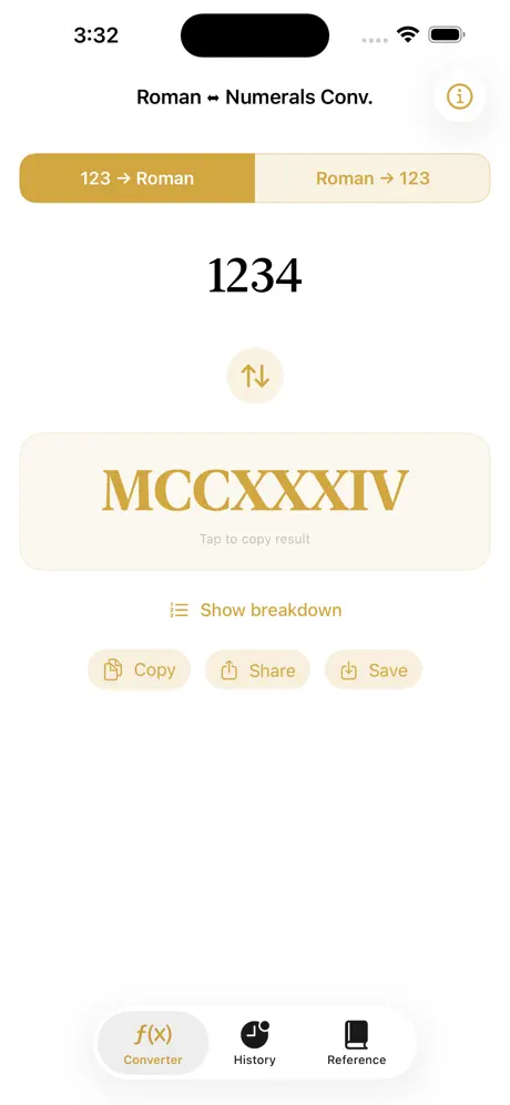 Roman_Numerals_Converter_Plus iOS App Screenshot 5