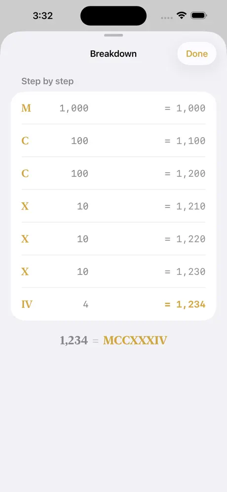 Roman_Numerals_Converter_Plus iOS App Screenshot 6