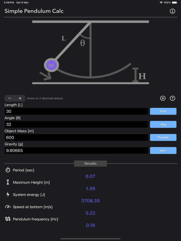 Simple_Pendulum_Calculator iPadOS App Screenshot 10