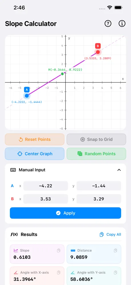 Slope_Calculator_Plus iOS App Screenshot 4