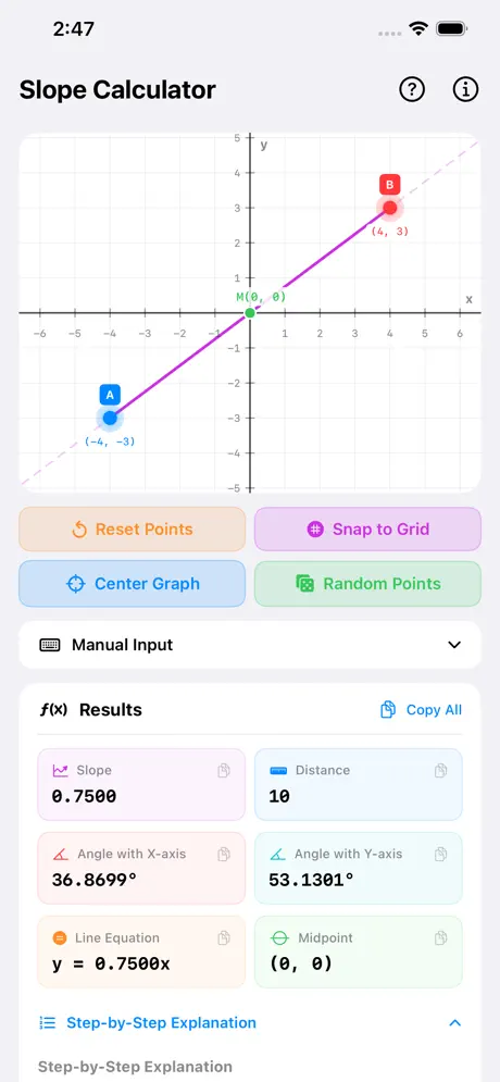 Slope_Calculator_Plus iOS App Screenshot 5
