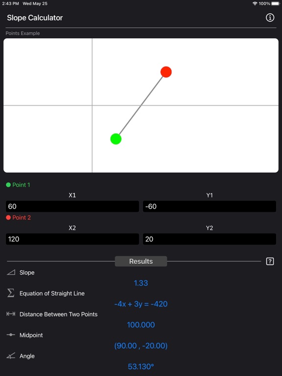 Slope_Calculator_Plus iPadOS App Screenshot 8