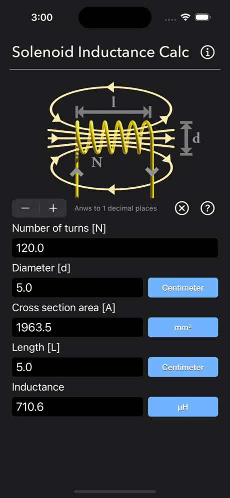 Solenoid_Inductance_Calculator iOS App Screenshot 6
