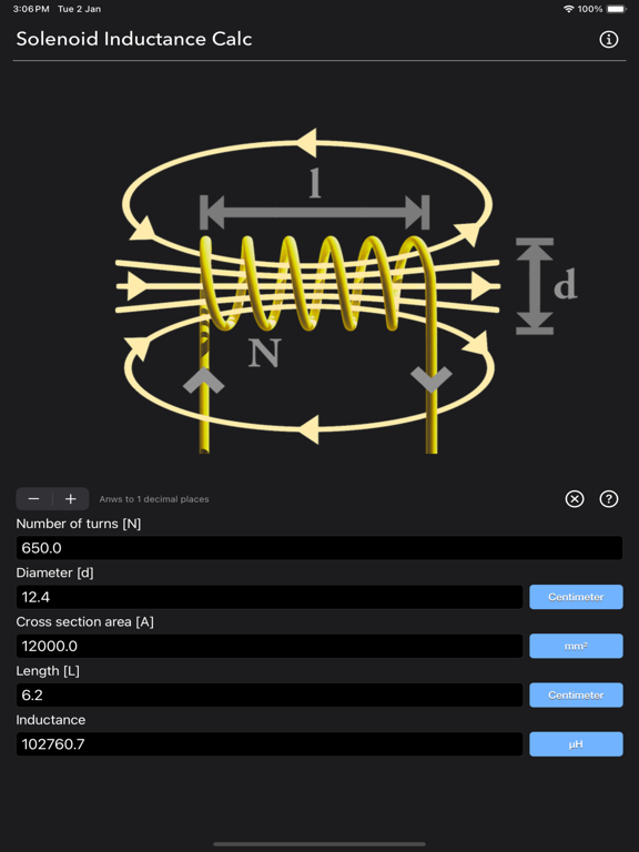 Solenoid_Inductance_Calculator iPadOS App Screenshot 10