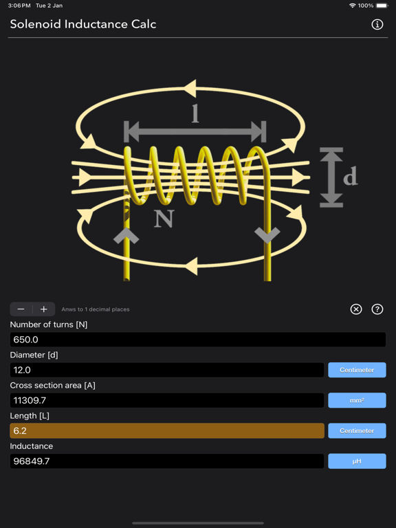 Solenoid_Inductance_Calculator iPadOS App Screenshot 7