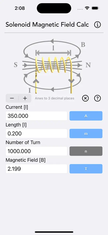 Solenoid_Magnetic_Field_Calc iOS App Screenshot 5