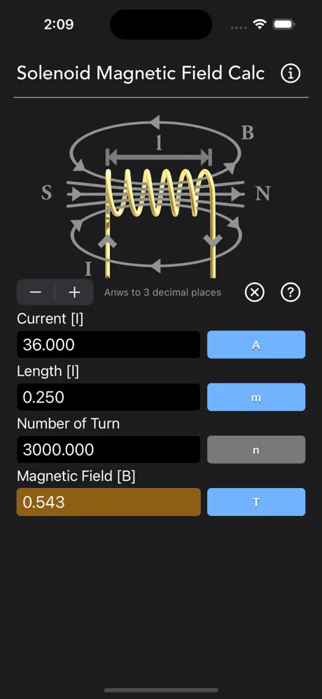 Solenoid_Magnetic_Field_Calc iOS App Screenshot 6