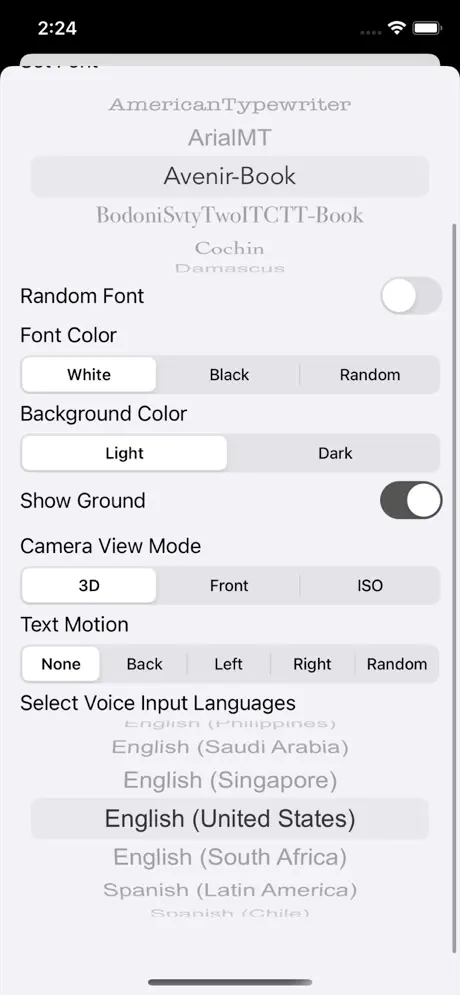 Speech_To_3D_Text iOS App Screenshot 5